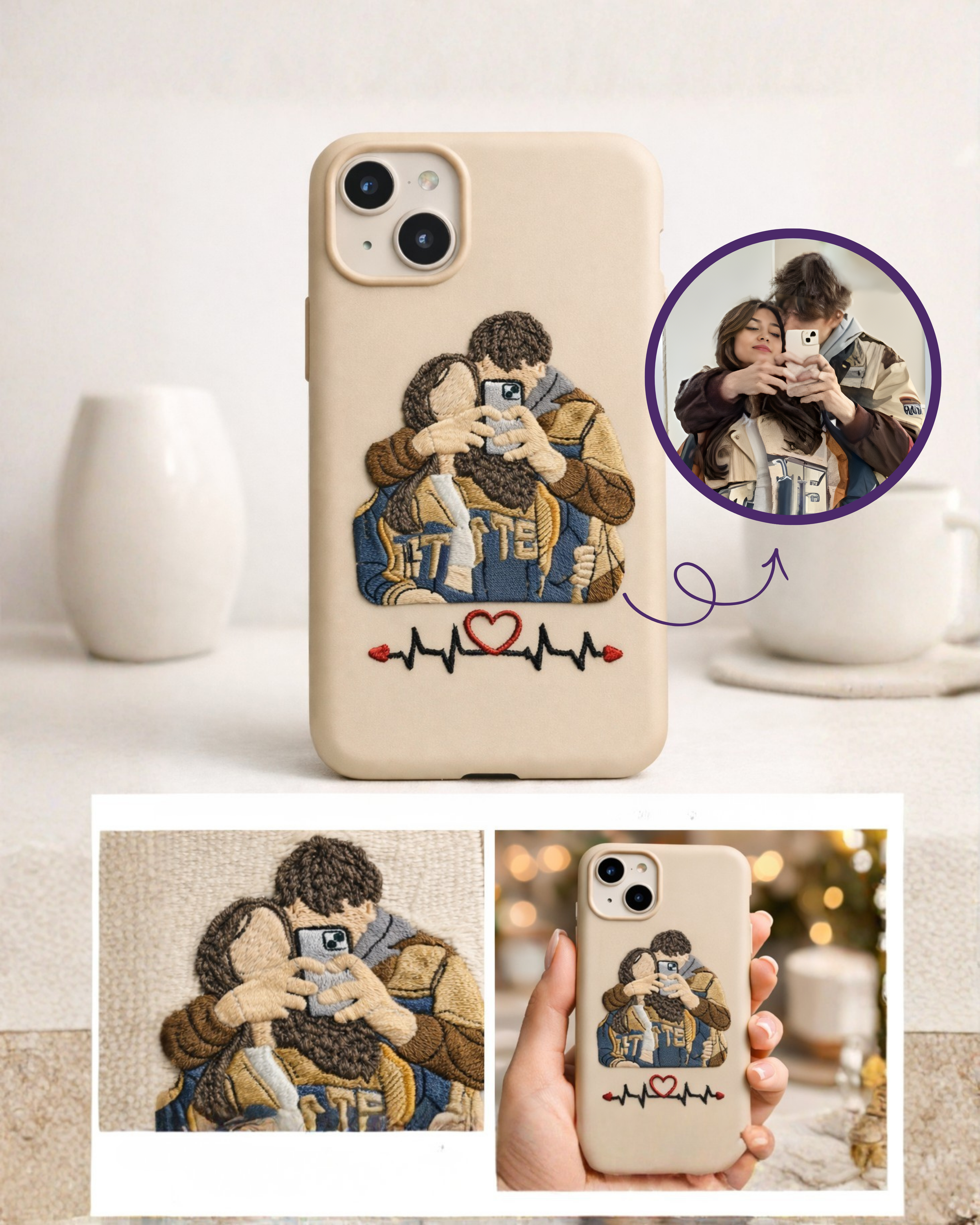 Custom Memories Embroidered Phone Case