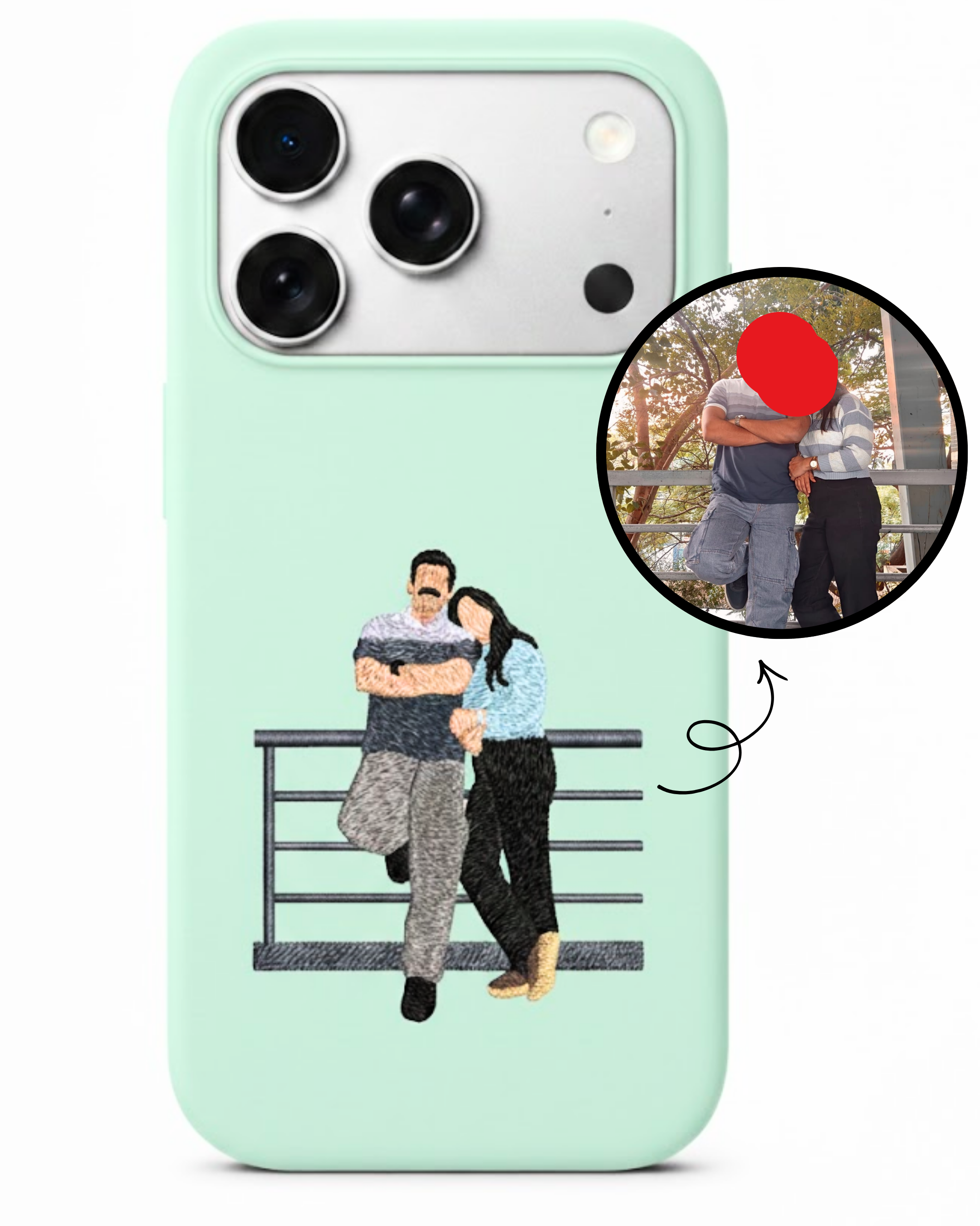Custom Memories Embroidered Phone Case