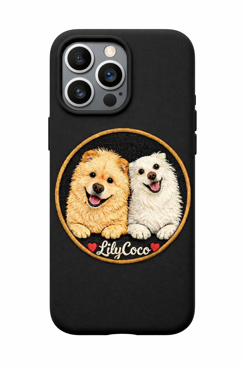 Custom Pet Portrait Embroidered Phone Case